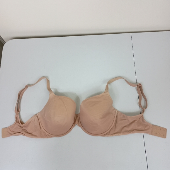Victoria Secrets Bra 34DD Black Nude Lined Perfect Coverage Soft Logo - Picture 3 of 13